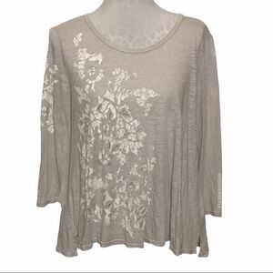Anthropologie Floral Swing Top